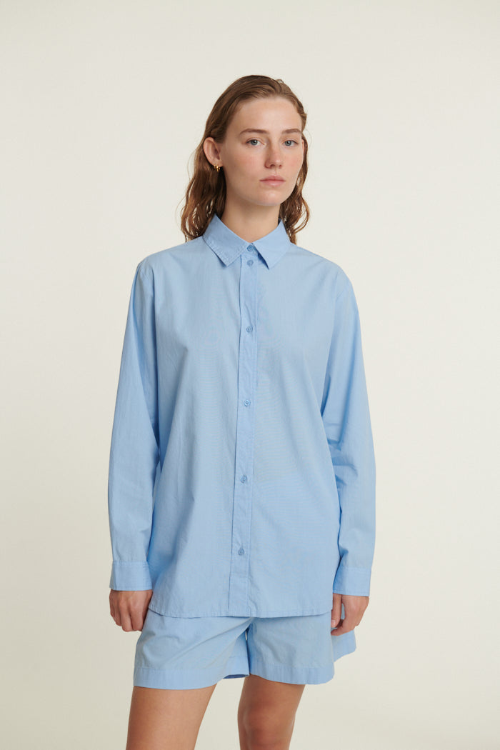 Basic Apparel Silje LS Shirt Shirts 772 Frozen fjord